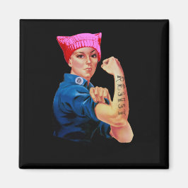 Imán Rosie the Riveter, una Gorra rosada