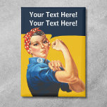 Imán Rosie the Riveter Vintage<br><div class="desc">Personalizado Rosie el imán Riveter.</div>