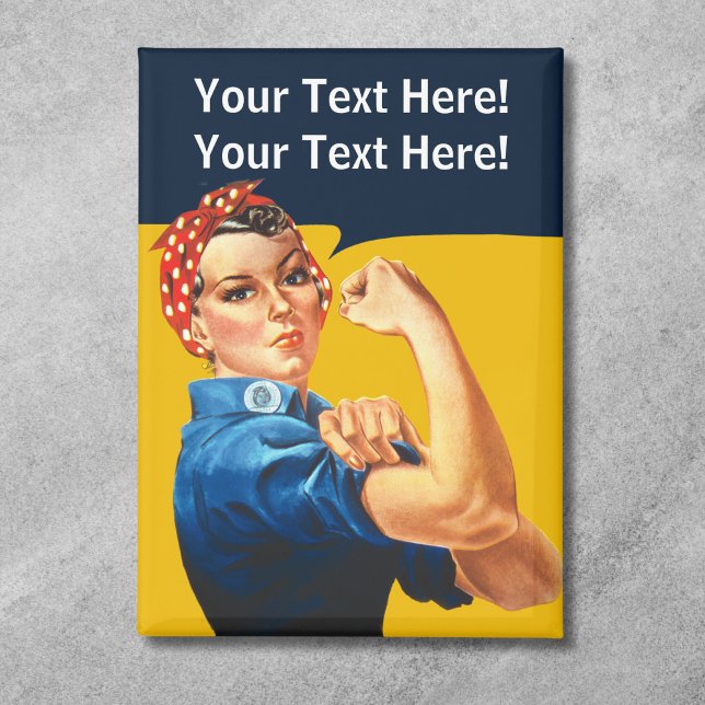 Imán Rosie the Riveter Vintage (Custom Rosie the Riveter Magnet)