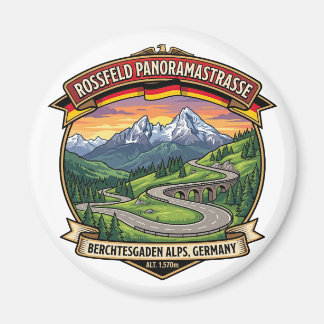 Imán Rossfeld Panoramastraße Ruta de los Alpes Bávaros
