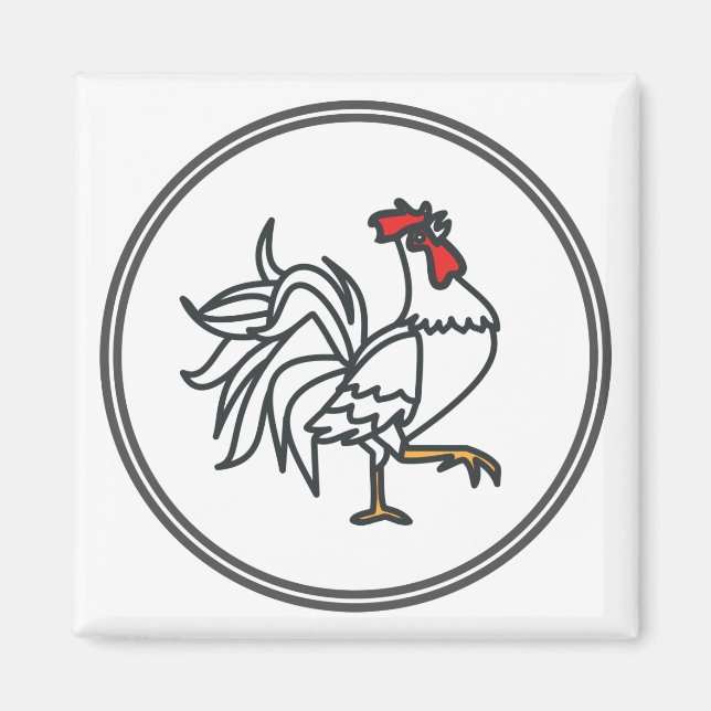 Imán Rostro blanco - Colección de cangrejo de la gamba  (Frente)