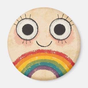 IMÁN ROSTRO FELIZ ARCOÍRIS