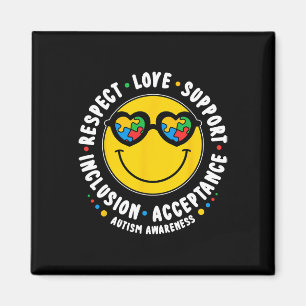 Imán Rostro Sonriente Autismo Hombres Mujeres Niños Niñ