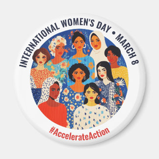 Imán Rostros coloridos | Día Internacional de la Mujer