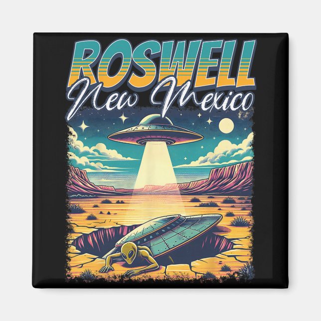 Imán Roswell New Mexico 1947 Alien Abduction Ufo Crash  (Frente)
