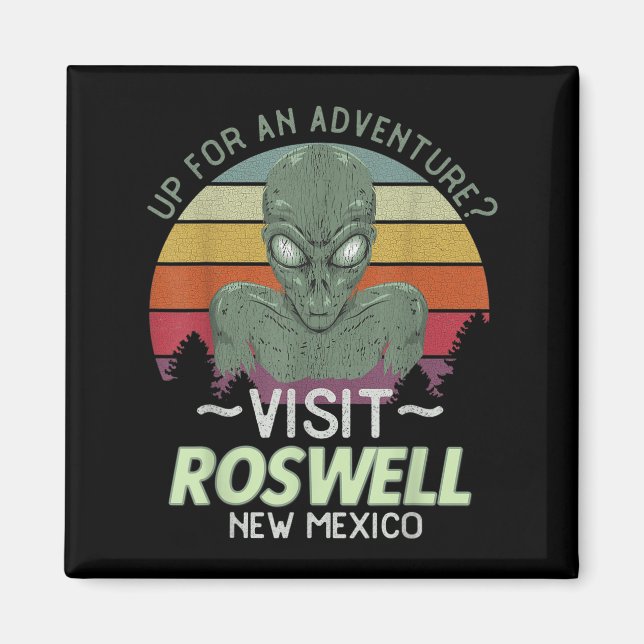 Imán Roswell New Mexico Alien Head Funny Souvenir Quote (Frente)