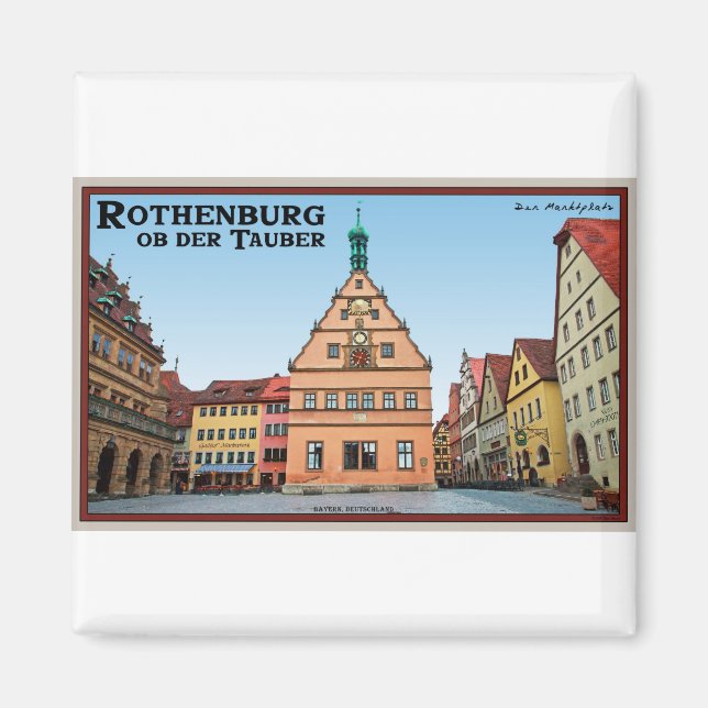 Imán Rothenburg od Tauber - der Marktplatz (Frente)