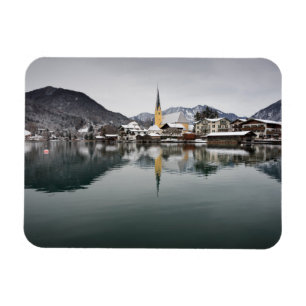 Imán Rottach-Egern en Tegernsee, Baviera en invierno
