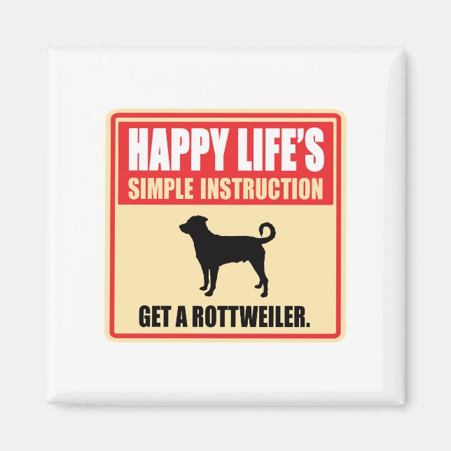 Imán Rottweiler (cola sin acoplar) (Frente)