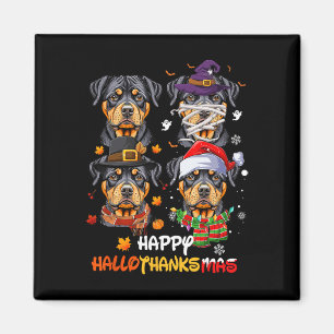 Imán Rottweiler Dog Hallothanksmas Halloween Thanksgivi