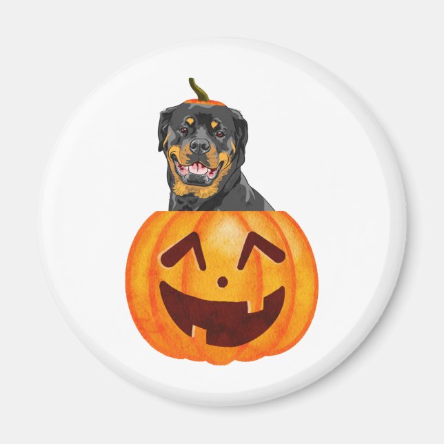 Imán Rottweiler Halloween (Frente)