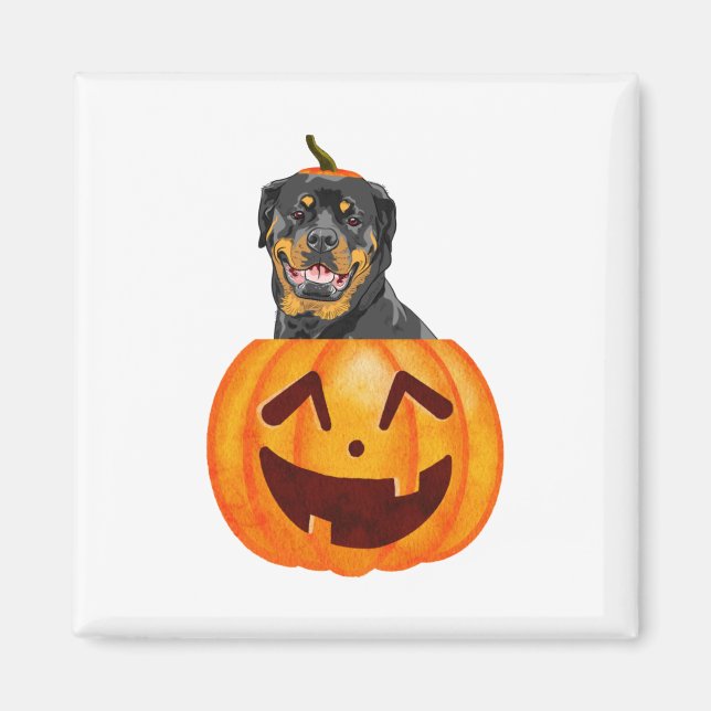 Imán Rottweiler Halloween (Frente)