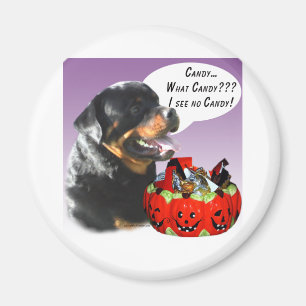 Imán Rottweiler Halloween Candy