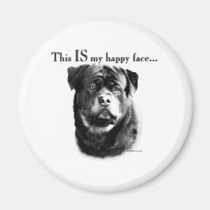 Imán Rottweiler Happy Face - Magnet