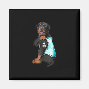 Imán Rottweiler I Love Mom Tattoo