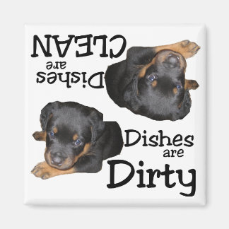 Imán Rottweiler Puppy Amantes del lavavajillas Magnet