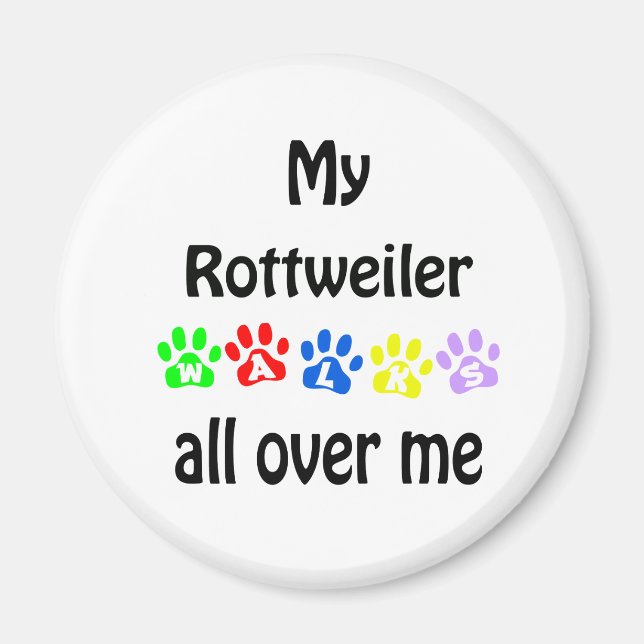 Imán Rottweiler Walks Design (Frente)