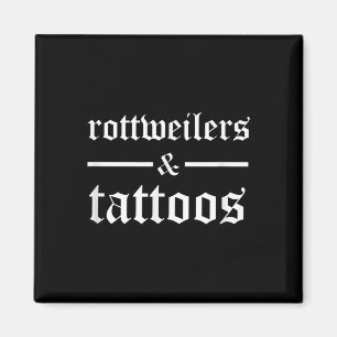 Imán Rottweilers y tatuajes divertido dueño de perro ta