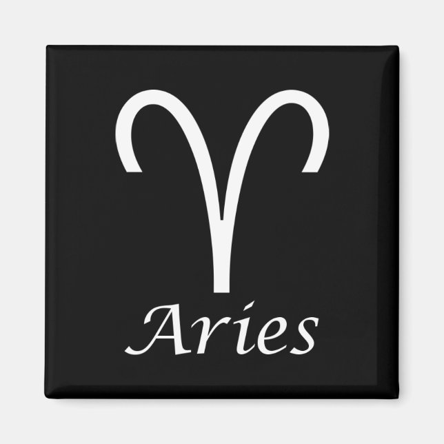 Imán Rótulo "Aries" Zodiac (Frente)