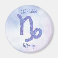 Rótulo Astrológico Cute Capricorn Púrpura Personal