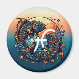 Imán Rótulo Astrológico Horoscopio Pisces Zodiac