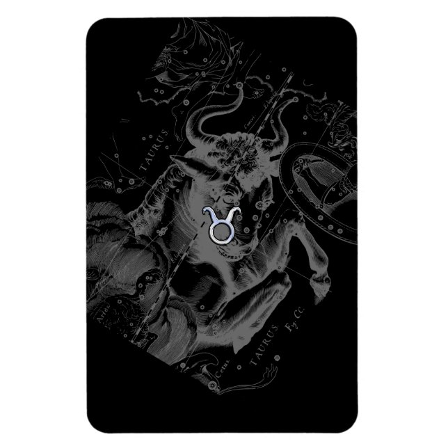Imán Rótulo cromado como Taurus Zodiac en Hevelius (Vertical)