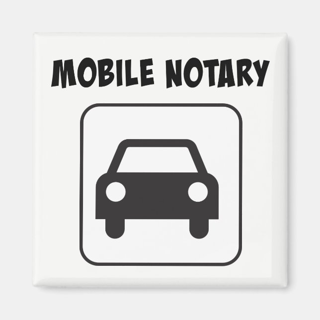 Imán Rótulo de coche público de notario móvil (Frente)