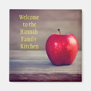 Imán Rótulo de cocina familiar personalizable