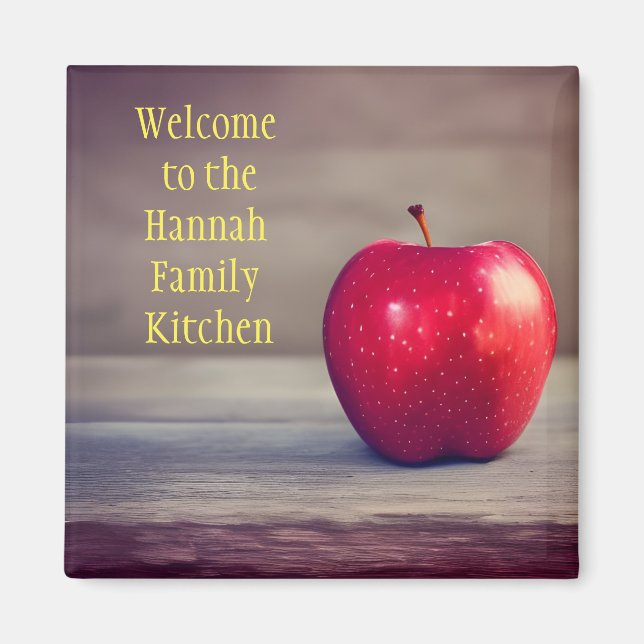 Imán Rótulo de cocina familiar personalizable (Frente)