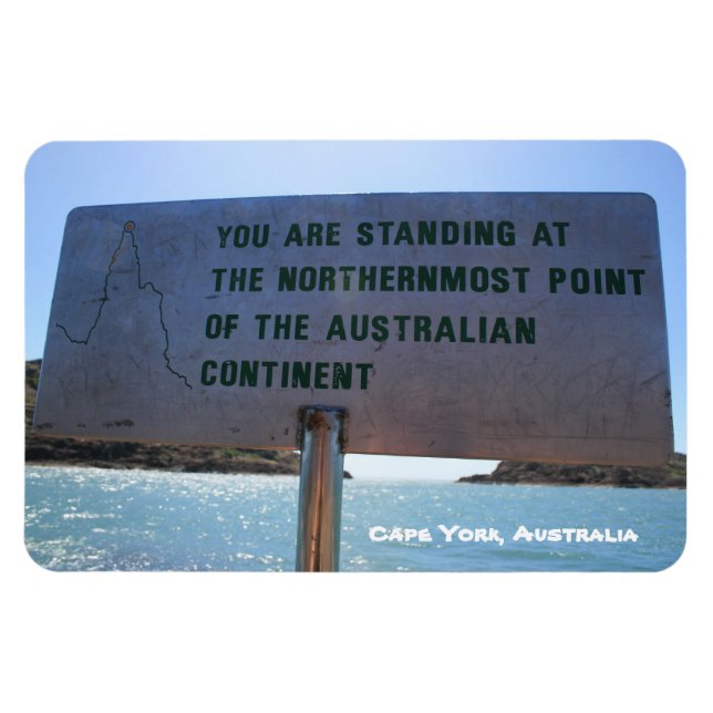 Imán Rótulo de Consejo, Cabo York Australia - Magnet Pr (Horizontal)