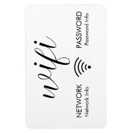 Imán Rótulo de contraseña Wifi blanca Información de re