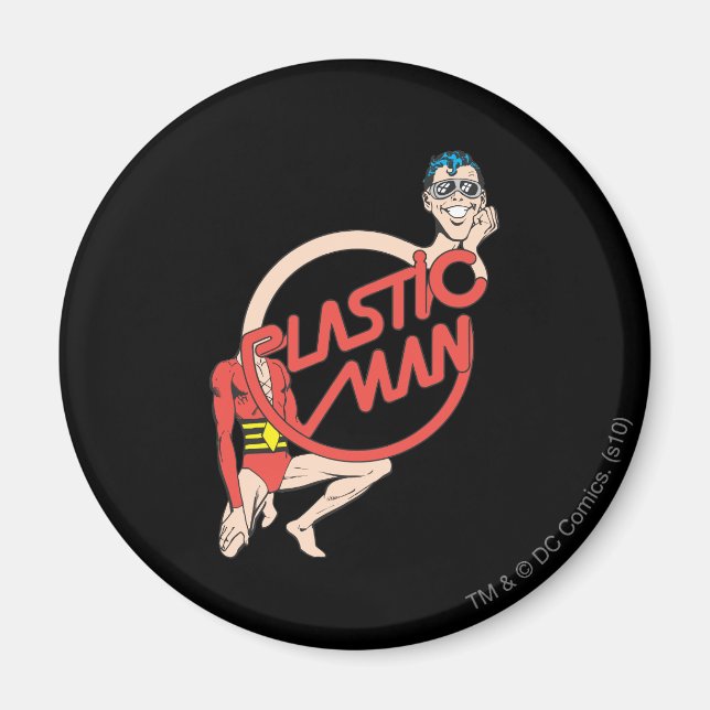 Imán Rótulo de cuello de goma de hombre plástico (Frente)