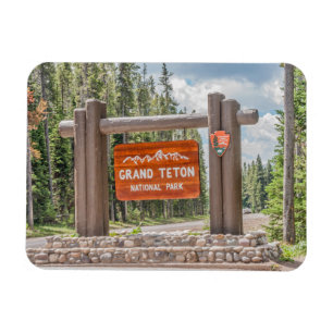 Imán Rótulo de entrada al parque nacional del Gran Tet