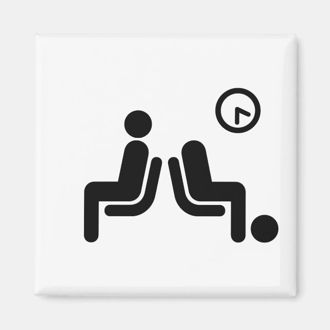 Imán Rótulo de espera larga (Frente)