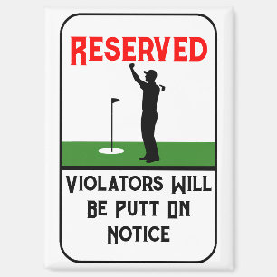 Imán Rótulo De Estacionamiento De Golf Funny Personaliz