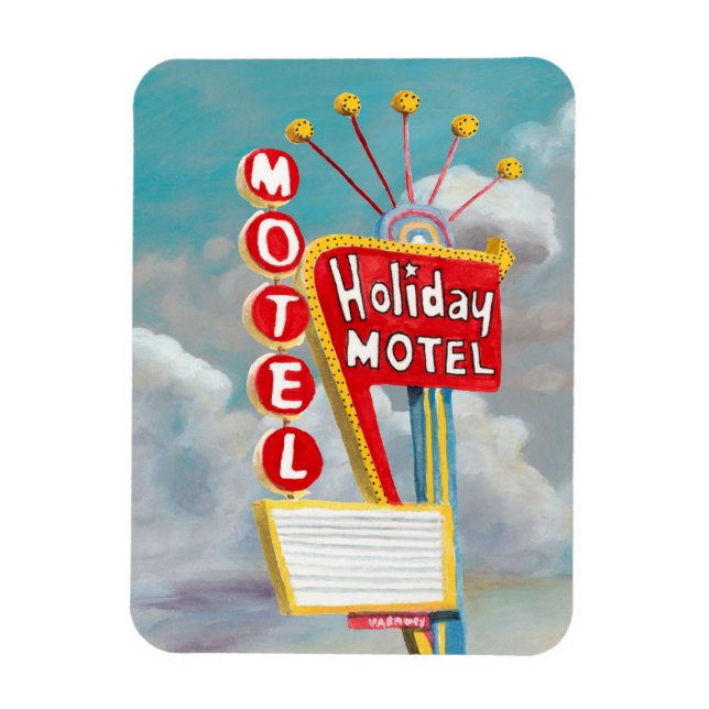 Imán Rótulo de Holiday Motel (Vertical)