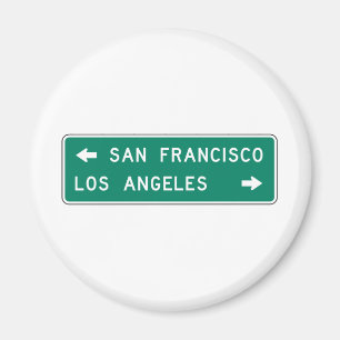 Imán Rótulo de la autopista de San Francisco Los Ángele