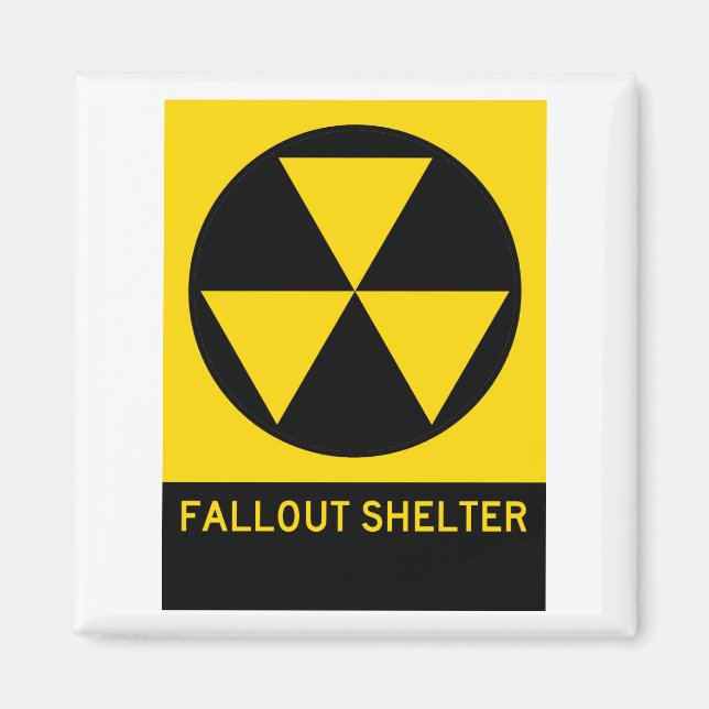 Imán Rótulo de la autopista Fallout Shelter (Frente)