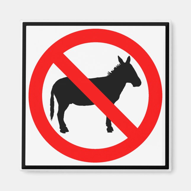 Imán Rótulo de la autopista sin burros (Frente)