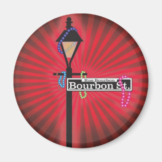 Imán Rótulo de la calle Bourbon