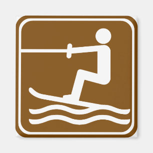 Imán Rótulo de la carretera del esquí acuático