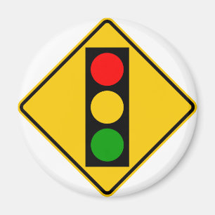 Imán Rótulo de la carretera del semáforo a continuación