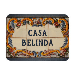 Imán Rótulo de la Casa de España (personalizable de tex