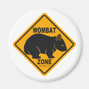 Imán Rótulo de la zona de Wombat