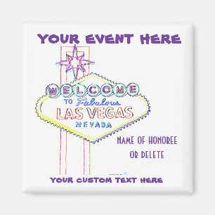 Imán Rótulo de Las Vegas artsy para los acontecimiento