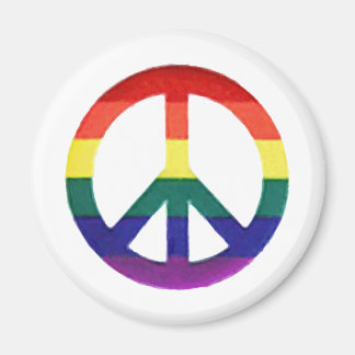 Imán Rótulo de paz arcoiris