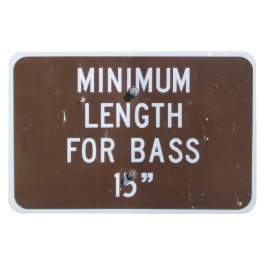 Imán Rótulo de pesca, longitud mínima de la base