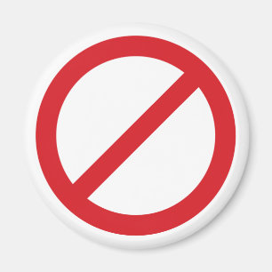 Imán Rótulo de prohibición/sin símbolo