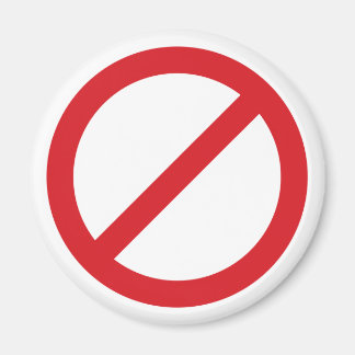 Imán Rótulo de prohibición/sin símbolo