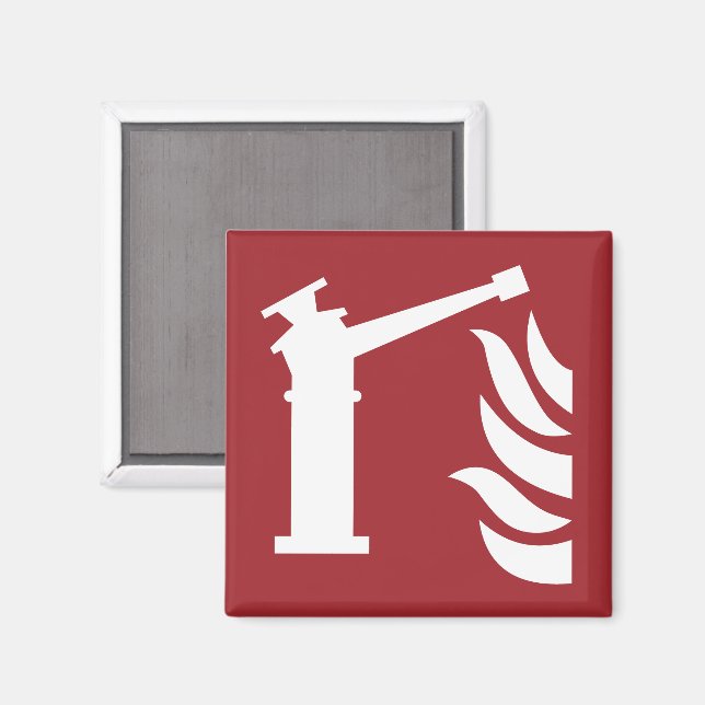 Imán Rótulo de seguridad del monitor de incendios (Anverso/Reverso)